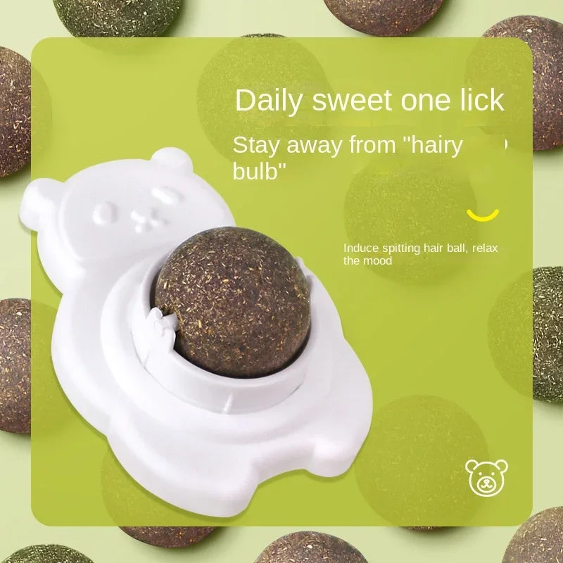 Catnip Wall Spin Ball - Natural Mint for Cats