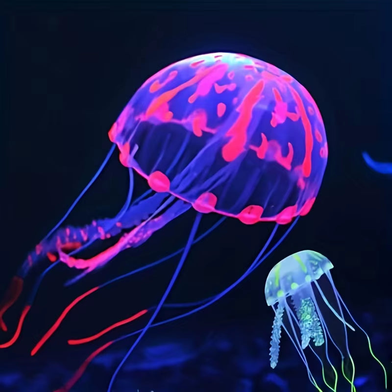 3/5Pcs Luminous Silicone Jellyfish Used for Aquarium, Artificial Luminous Fish Tank Decoration, Used for Aquatic Decoration