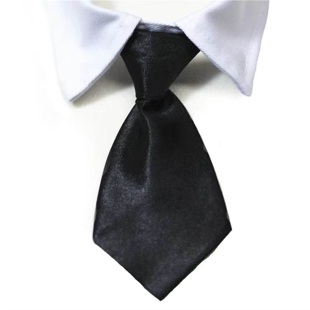 Pet Dog Cat Formal Necktie Tuxedo Bow Tie Black and Red Collar for Dog Cat Pet Accessories Suit for Small Medium Dogs and Cats