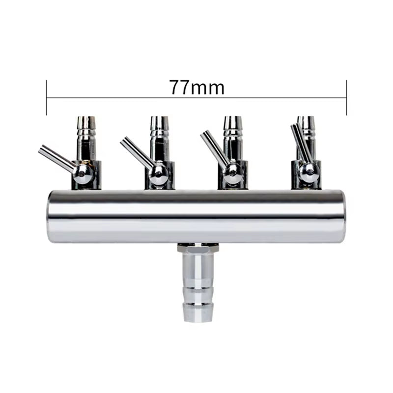 4/6/10 Ways Stainless Steel Air Flow Splitter Distributor Pump Valves for Aquarium