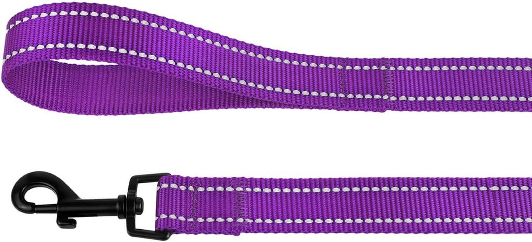 Nylon Dog Leash 5Ft for Daily Outdoor Walking Running Training Heavy Duty Reflective Pet Leashes for Large, Medium & Small Dogs (M, Purple)