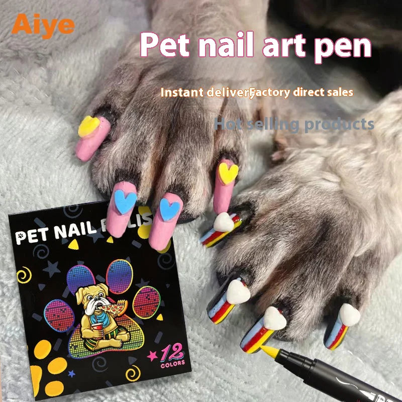 12-shades Dog Nail Polish Pen