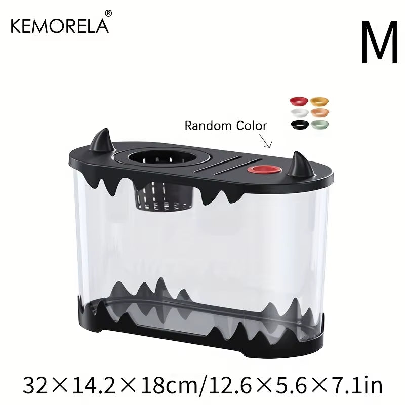KEMORELA Small Fish Tank Desktop Fish Tank Home Use High Definition Transparent Water-Free Filter Integrated Suitable Small Fish