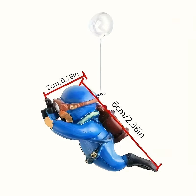 2Pcs Playful Diver Tank Decor – Interactive Floating PVC Aquarium Ornaments Aquarium Fish Tanks Decoration