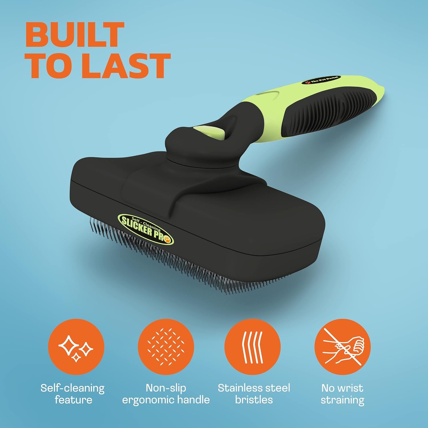 Self Cleaning Dog Brush for Shedding Slicker Brush Cat Long Haired Pet Brush Grooming Deshedding Supplies - Small Pets