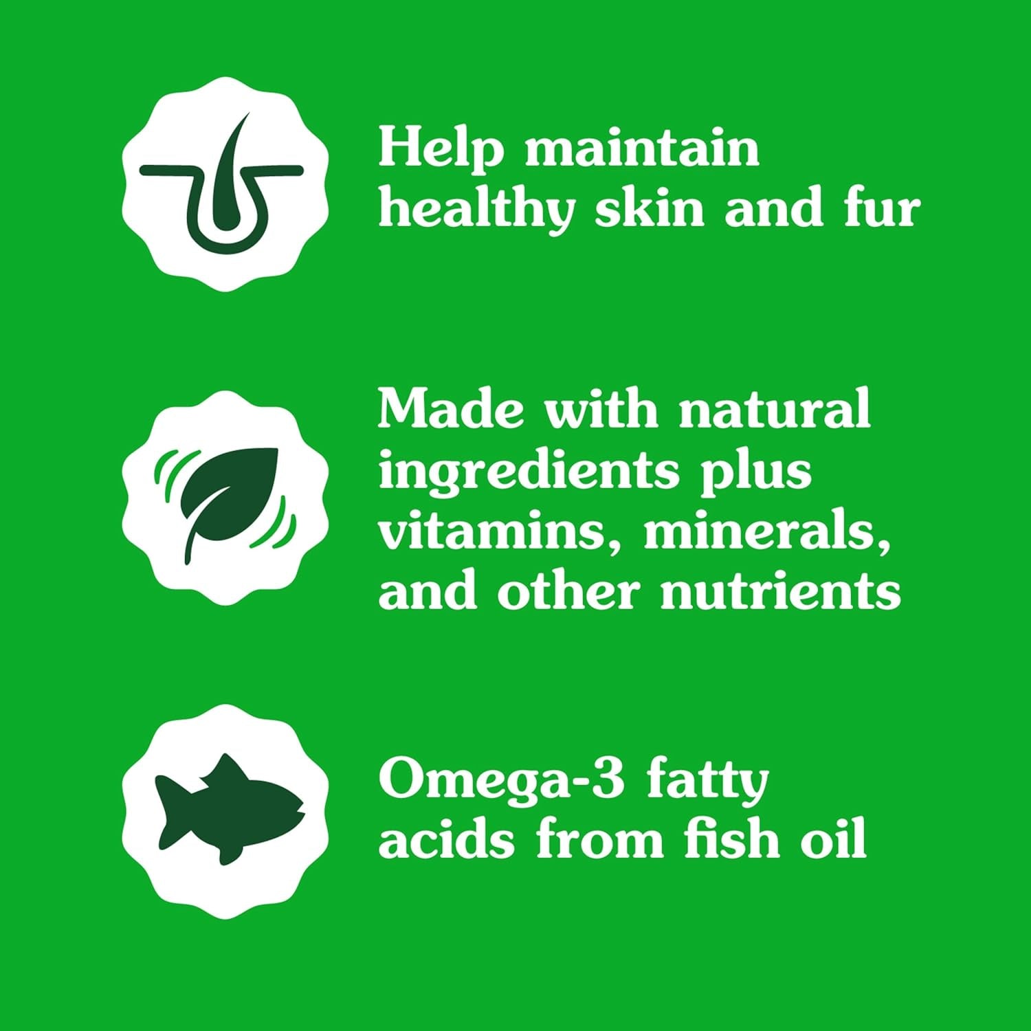 Feline Smartbites Skin & Fur Health Crunchy and Soft Cat Treats, Chicken Flavor, 16 Oz. Tub