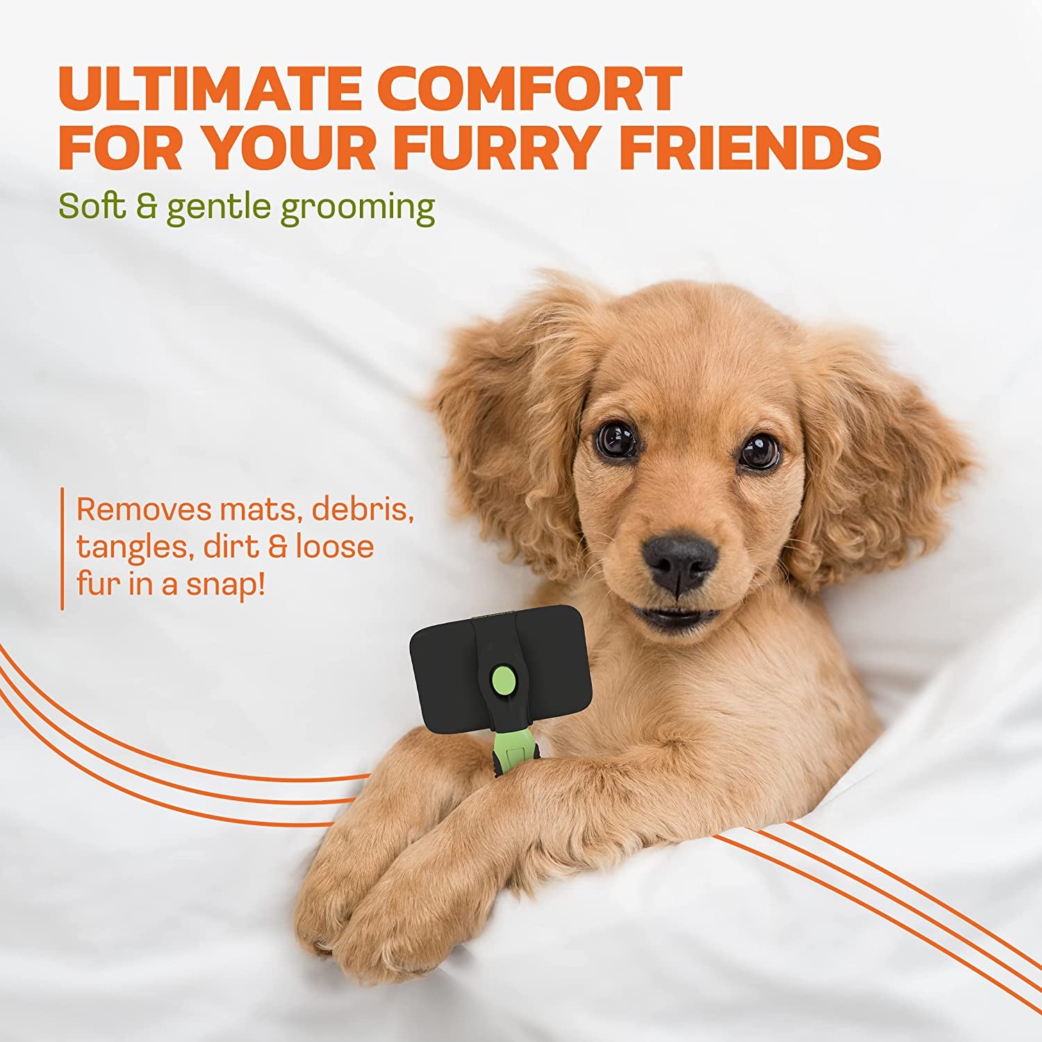 Self Cleaning Dog Brush for Shedding Slicker Brush Cat Long Haired Pet Brush Grooming Deshedding Supplies - Small Pets