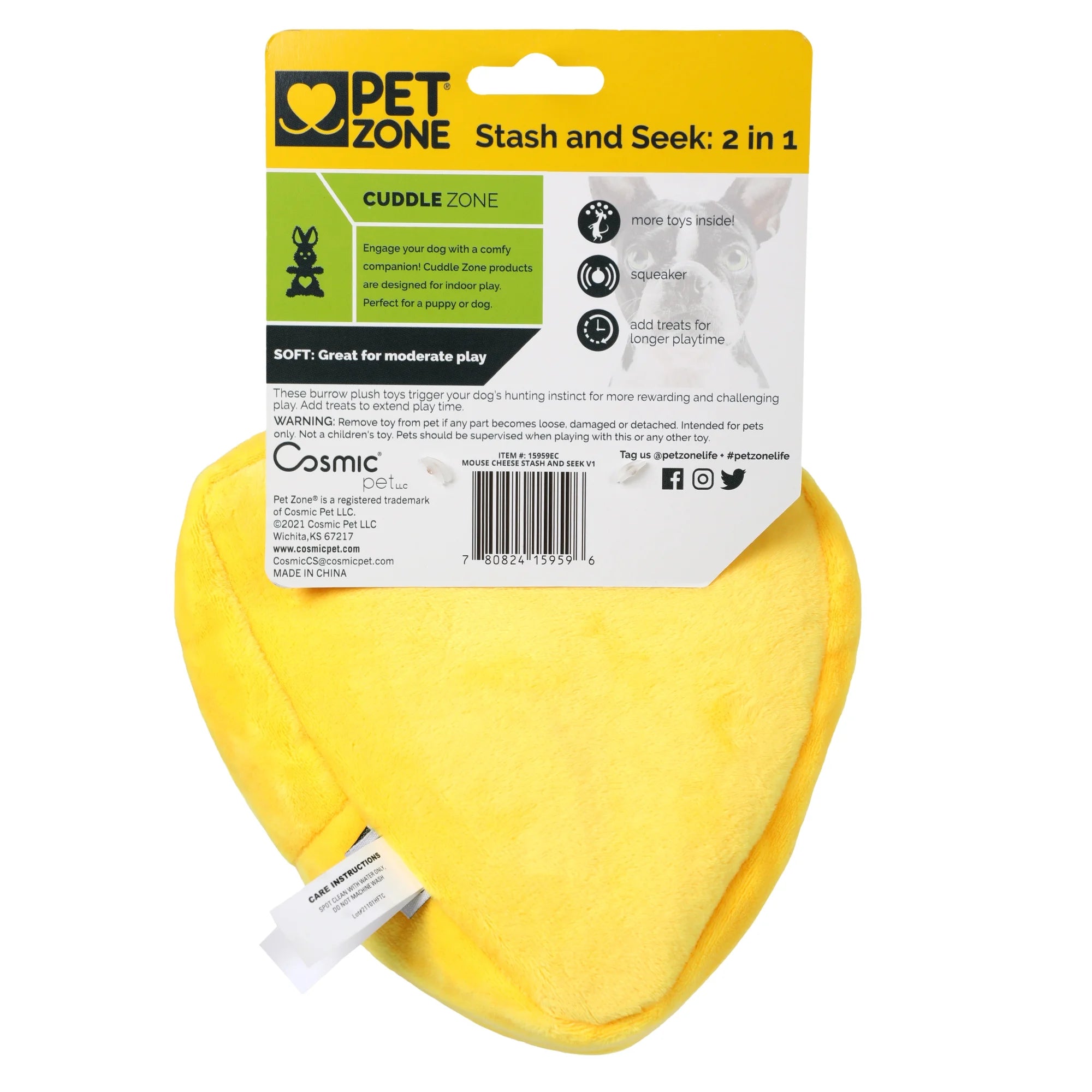 Cheesey Mice Hide and Seek Plush Squeaky Dog Toys