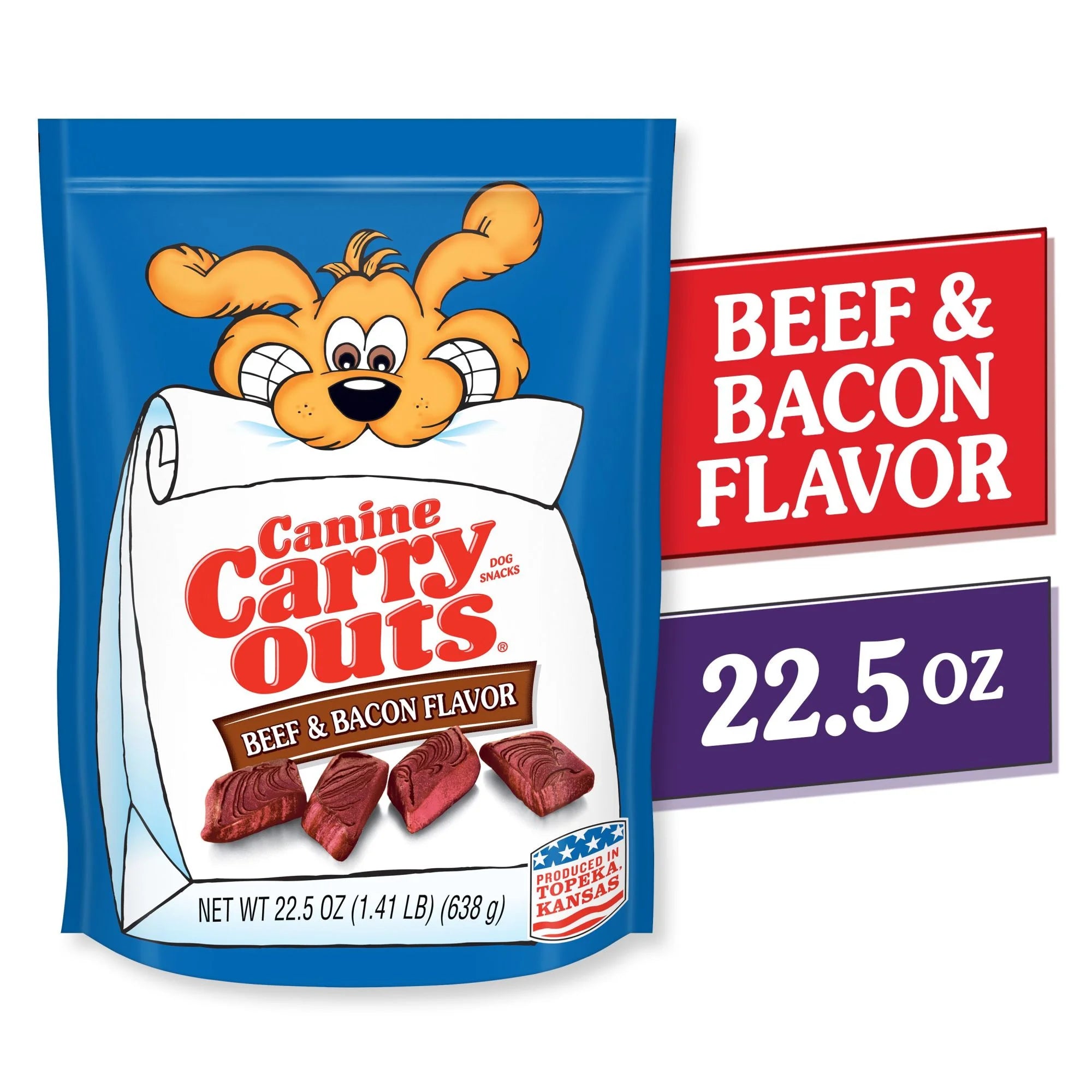 (2 Pack)  Beef & Bacon Flavor Dog Treats, 22.5Oz Bag
