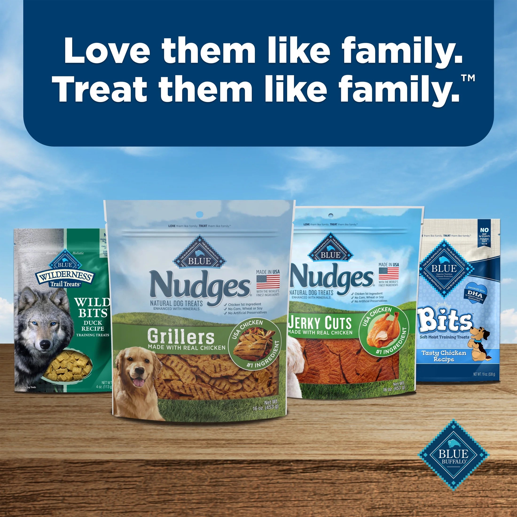 Nudges Grillers Natural Dog Treats Made with Real Chicken, 16-Oz. Bag