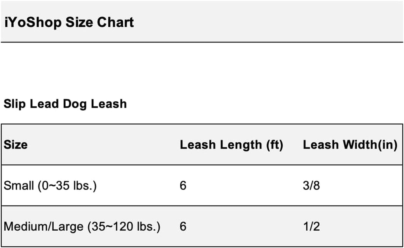 Durable Slip Lead Dog Leash with Padded Handle and Highly Reflective Threads, No Pull Dog Training Leash, (1/2