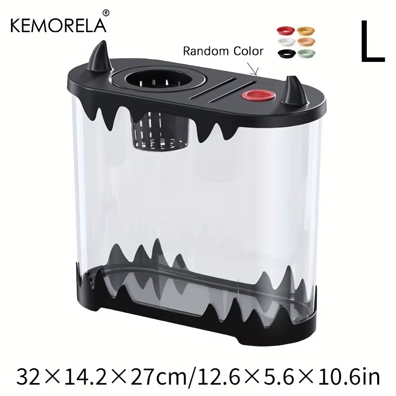 KEMORELA Small Fish Tank Desktop Fish Tank Home Use High Definition Transparent Water-Free Filter Integrated Suitable Small Fish