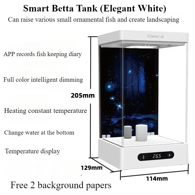 Smart Betta Dedicated Fish Tank Desktop Mini Small Ecological Self-Circulating Desk Aquarium Fish Tank