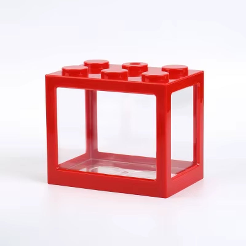 7 Color Mini Aquarium Betta Fishbowl Creative Combinable Ecological Small Fish Tank Crawler Box DIY Aquarium Micro Landscape