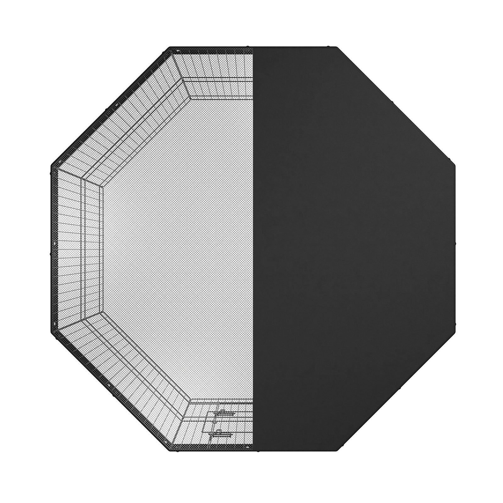 VEVOR Dog Playpen, Eight-panel foldable metal dog exercise pen with top cover, 24-inch-high dog kennel