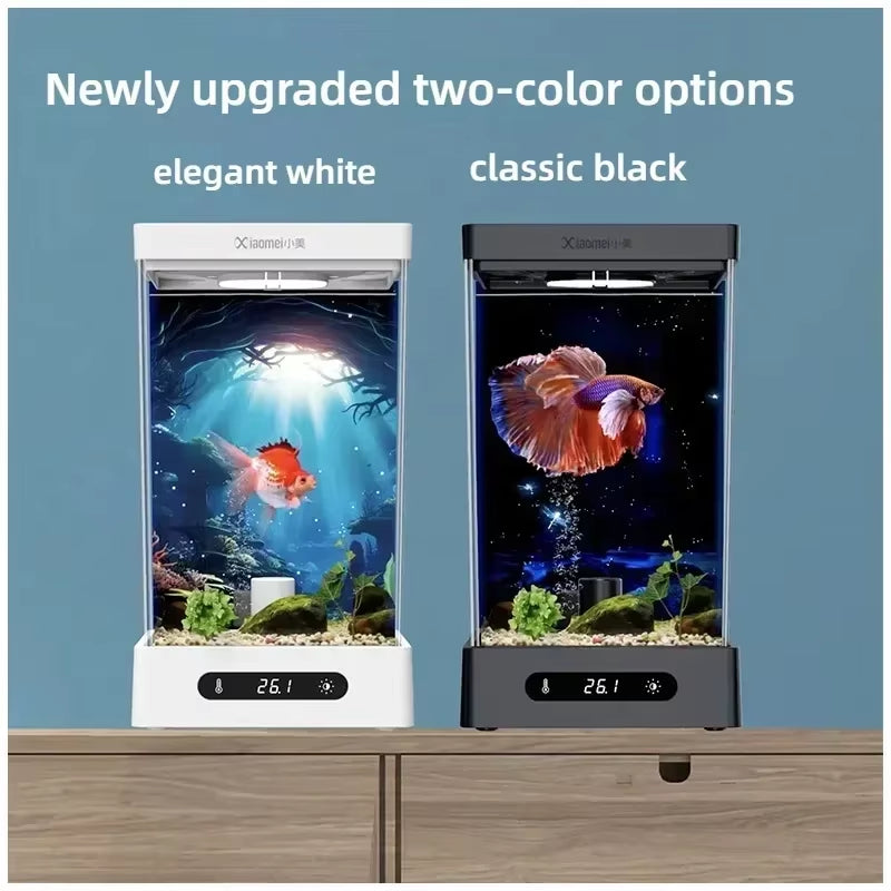 Smart Betta Dedicated Fish Tank Desktop Mini Small Ecological Self-Circulating Desk Aquarium Fish Tank