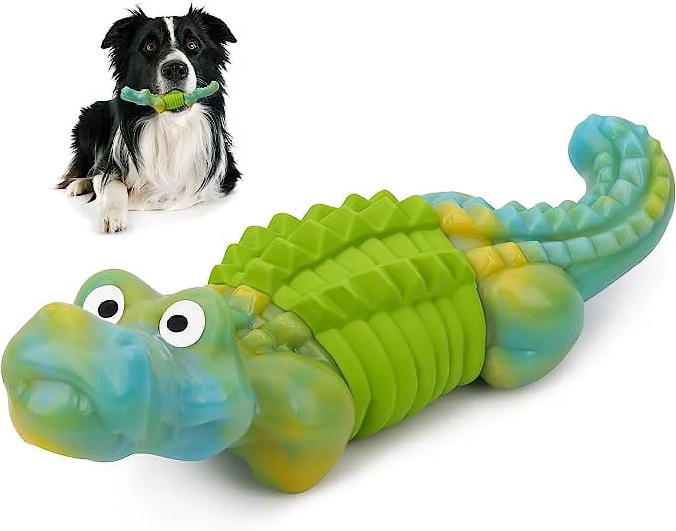 Tough Dog Toys,Dog Toys for Aggressive Chewers,Indestructible Dog Toys for Large Breed,Durable Dog Toys for Large Dogs,Bacon Flavor,Green