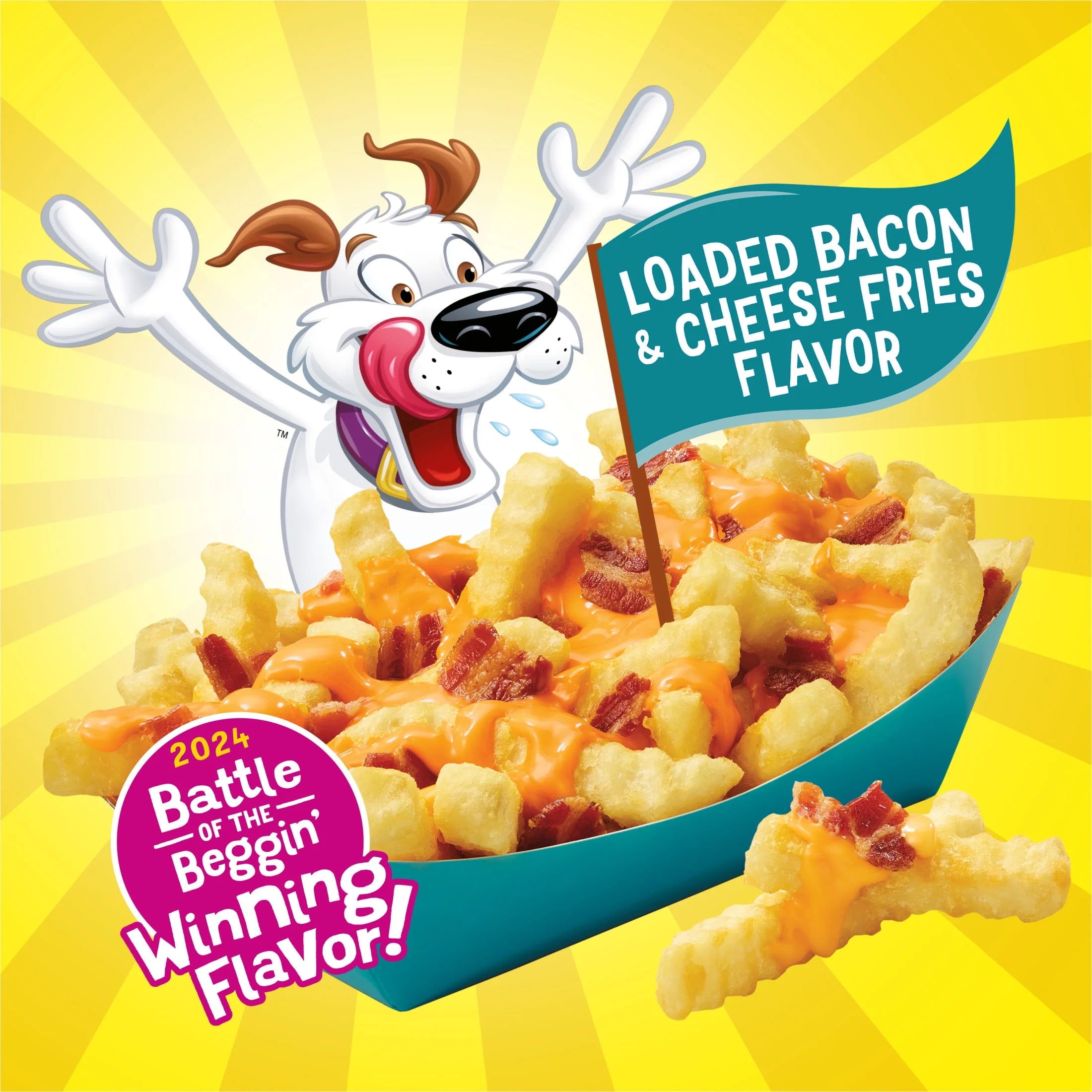 (2 Pack)  Beggin’ Loaded Bacon and Cheese Fries Flavor Treats for Dogs