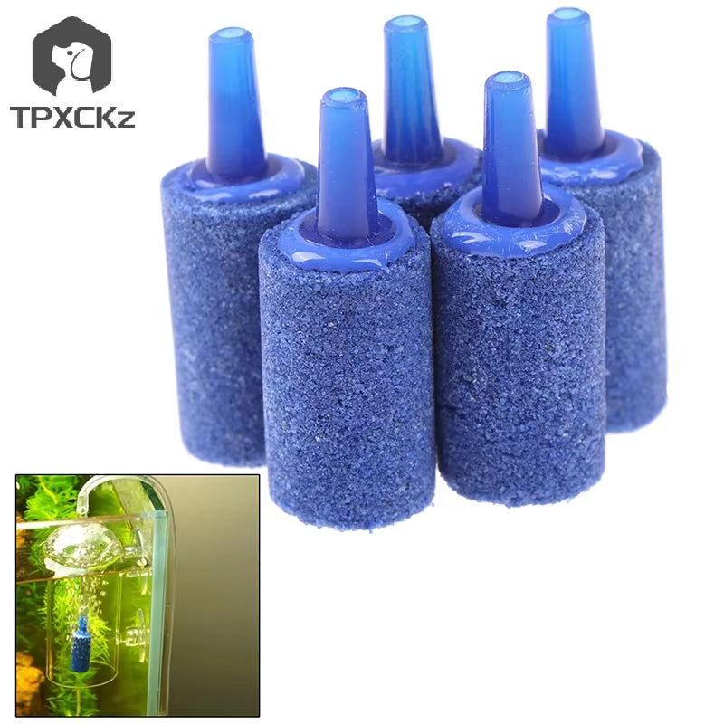 5/10Pcs Aquarium Cylinder Shape Air Stone Mineral Bubbles Release Fish Tank Punp Airstone Aeration Aerator Accessories