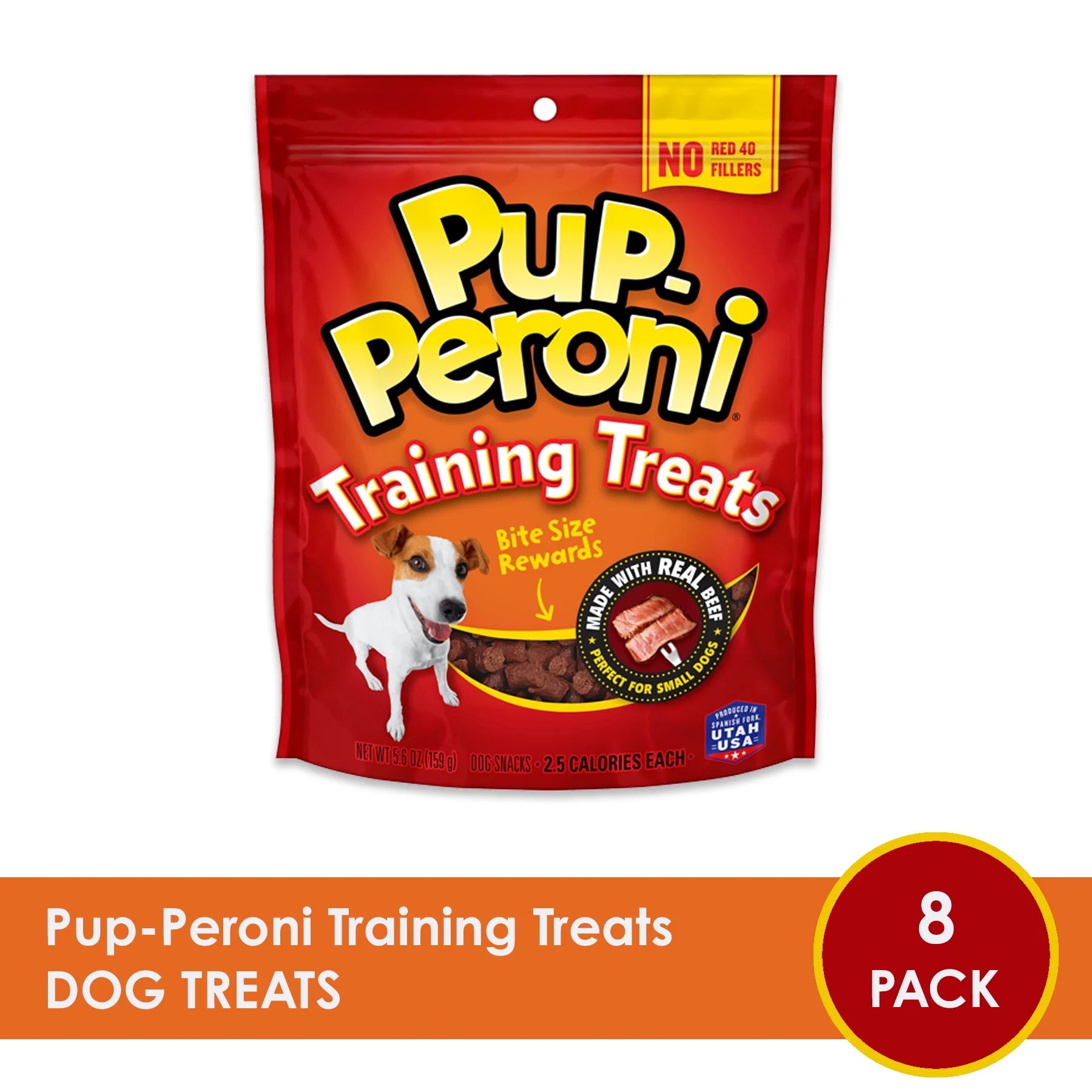 (8 Pack)  Dog Training Treats Made with Real Beef, 5.6 Oz Bags