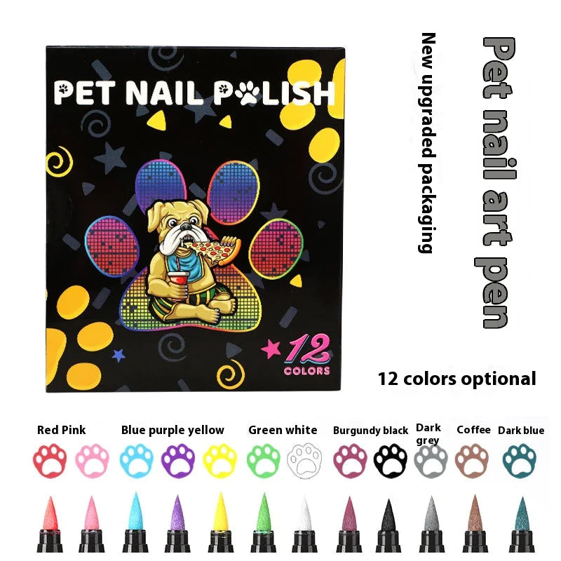 12-shades Dog Nail Polish Pen