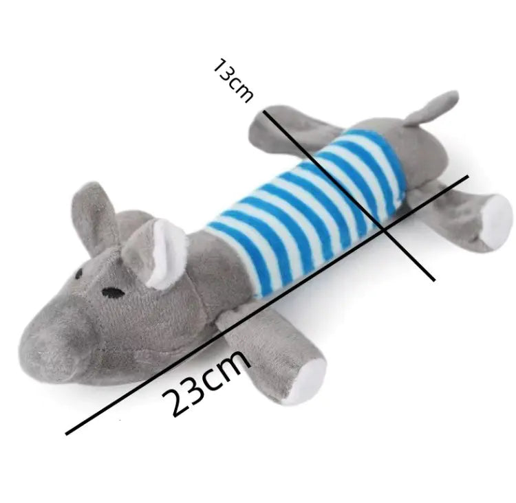 Squeak Plush Dog Toy in Many Styles