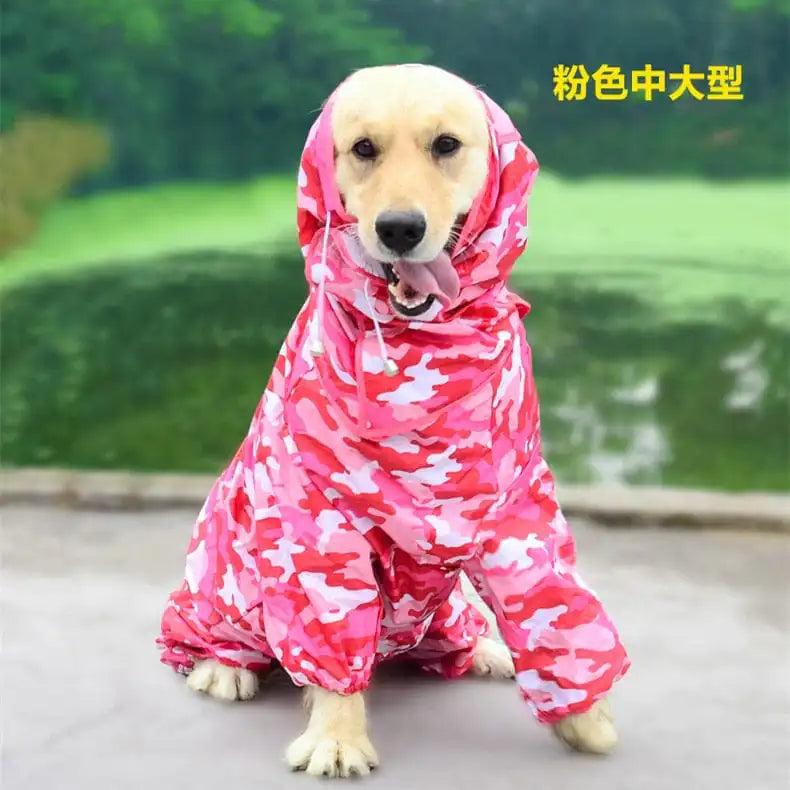 Dog Raincoat-Waterproof Jumpsuit.