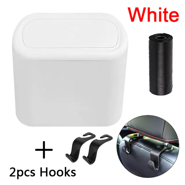Car Trash Can with Lid, Made from durable plastic, this car trash can is built to withstand daily use...