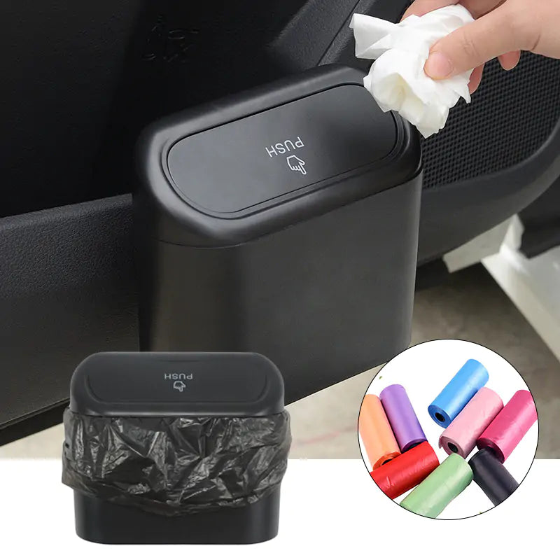Car Trash Can with Lid, Made from durable plastic, this car trash can is built to withstand daily use...