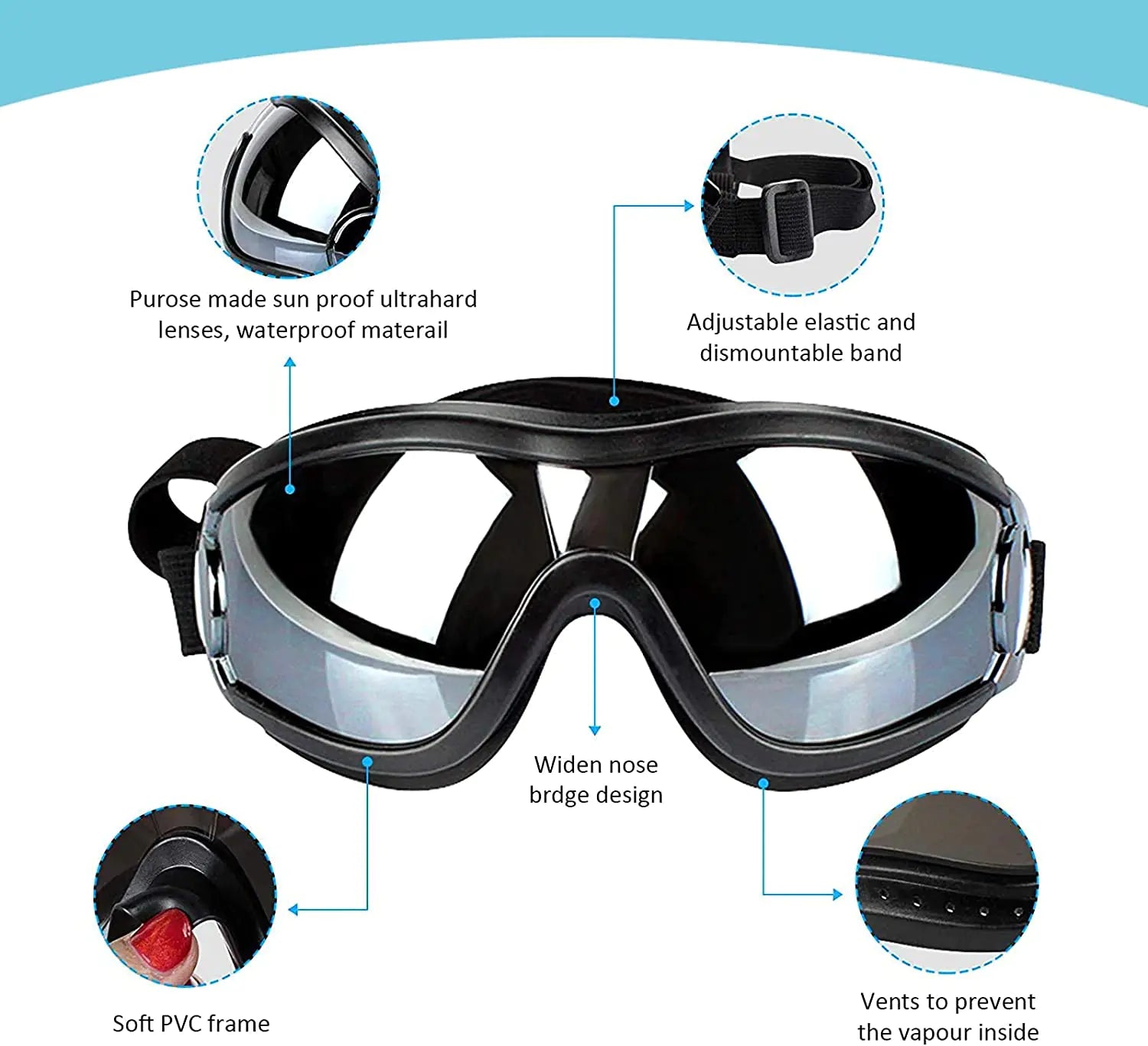 Adjustable Strap Dog Goggles...