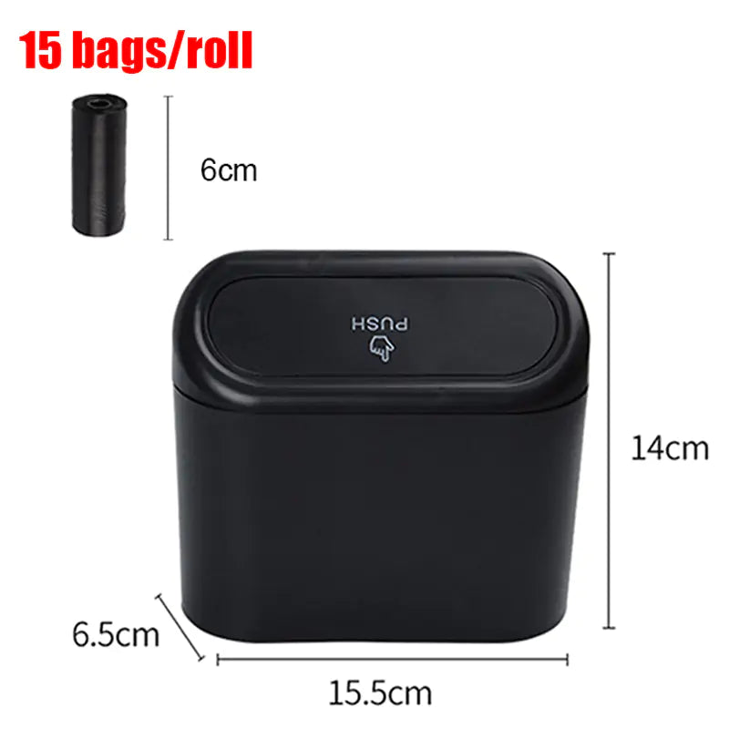 Car Trash Can with Lid, Made from durable plastic, this car trash can is built to withstand daily use...