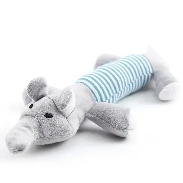 Squeak Plush Dog Toy in Many Styles