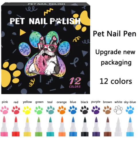 12-shades Dog Nail Polish Pen