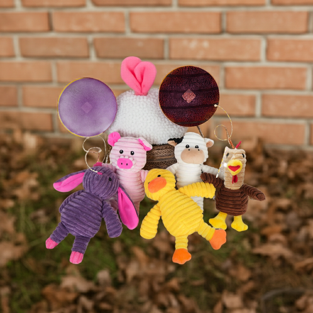 5-Pack Dog Toys, Plush Dog Squeaky Toys, Stuffed Cute Dog Gift