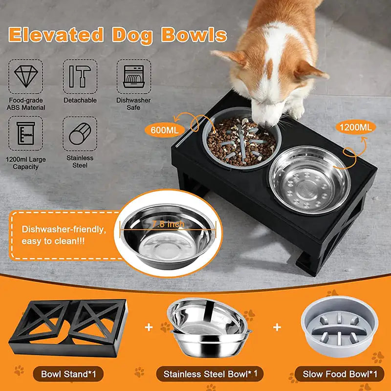 Mess-Free Dog Bowl More Comfortable and Convenient Dining