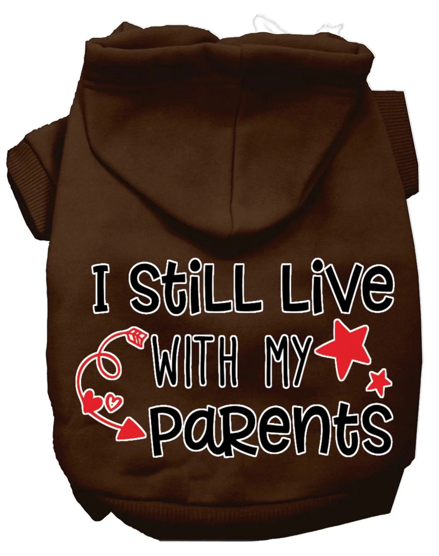 Pet, Dog Cat Hoodie Screen Printed, "I Still Live with My Parents"