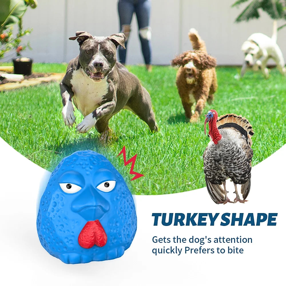 Rubber Dog Chew Toys,Treat Food Dispensing Dog Toys for Teeth Cleaning, Interactive Puzzle Dog Toys for Small Medium Large Dogs Blue