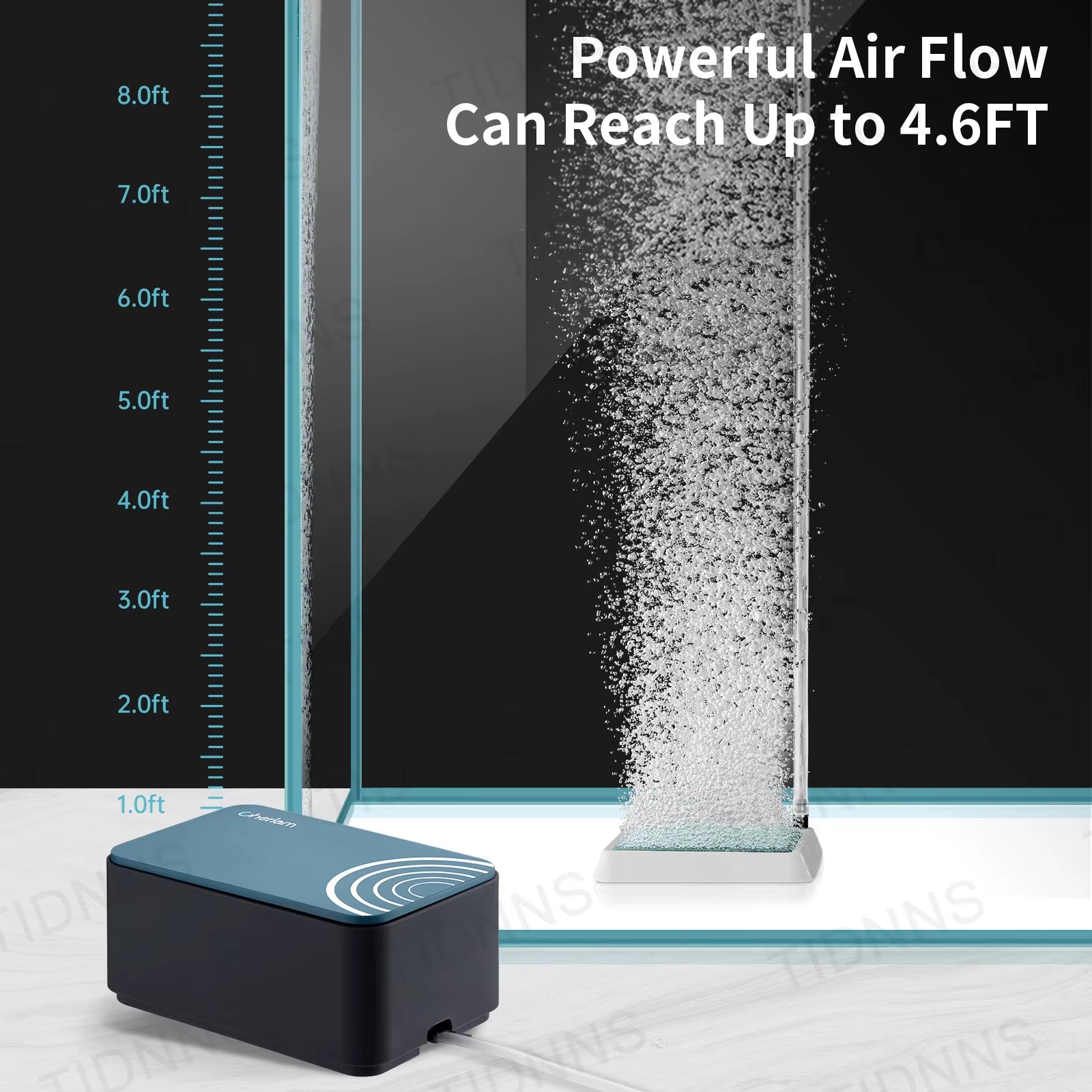 Silent Aquarium Oxygen Air Pump with Check Valve Fish Tank Double Outlet Large Oxygenator Aquarium Air Compressor Aerator 220V8W