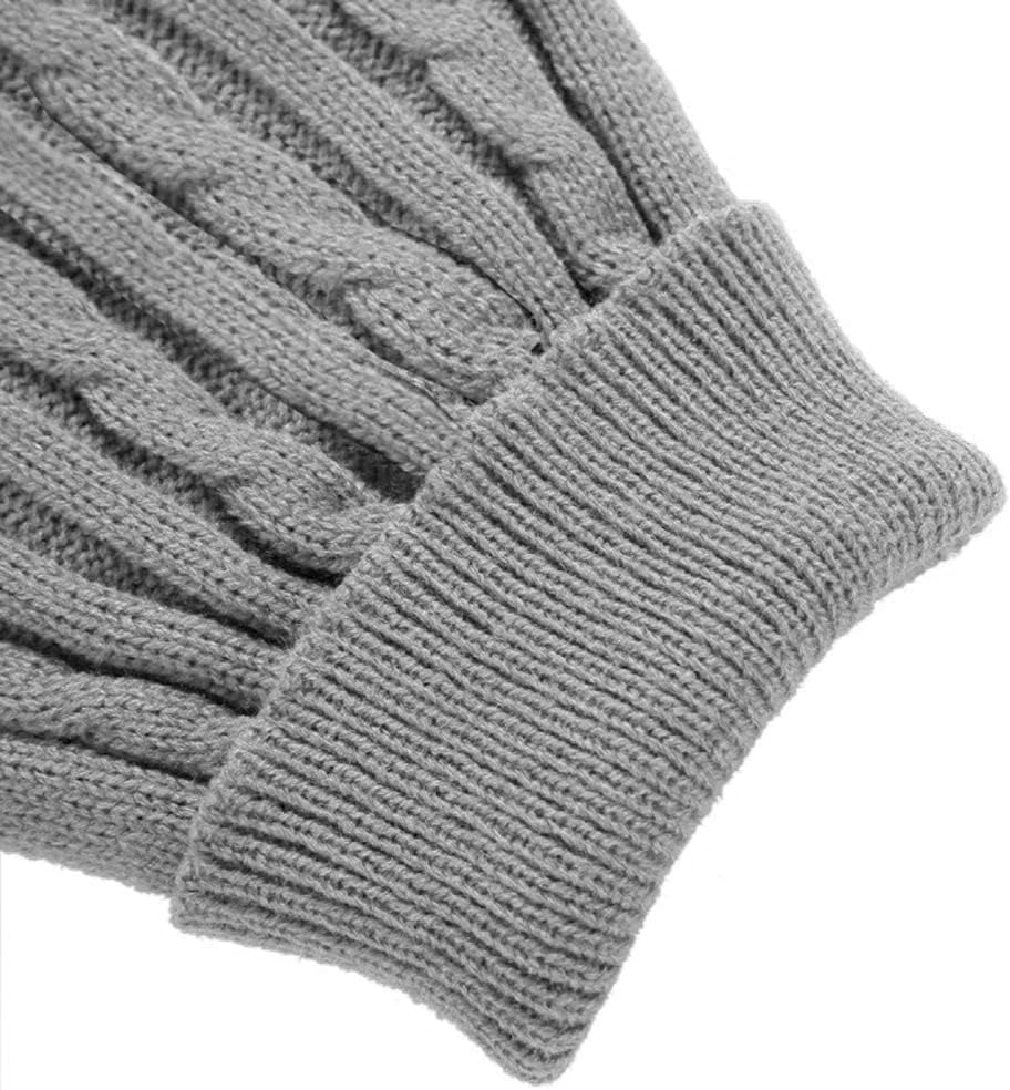 Small Dog Sweaters Knitted Pet Cat Sweater Warm Dog Sweatshirt Dog Winter Clothes Kitten Puppy Sweater (Medium, Grey)