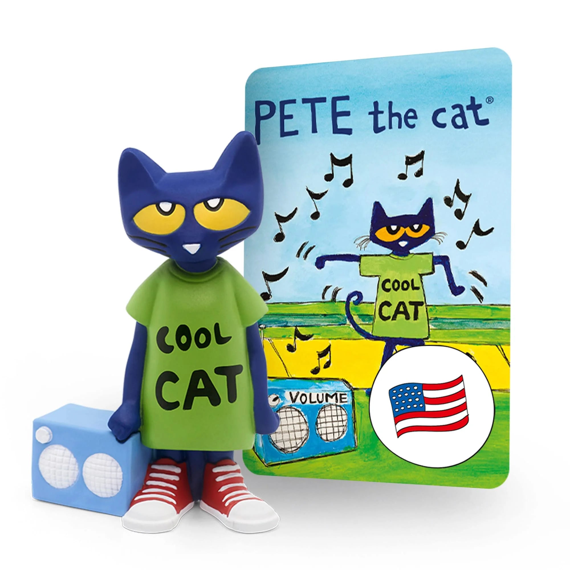 Pete the Cat, Audio Play Figurine for Portable Speaker, Small, Multicolor, Plastic