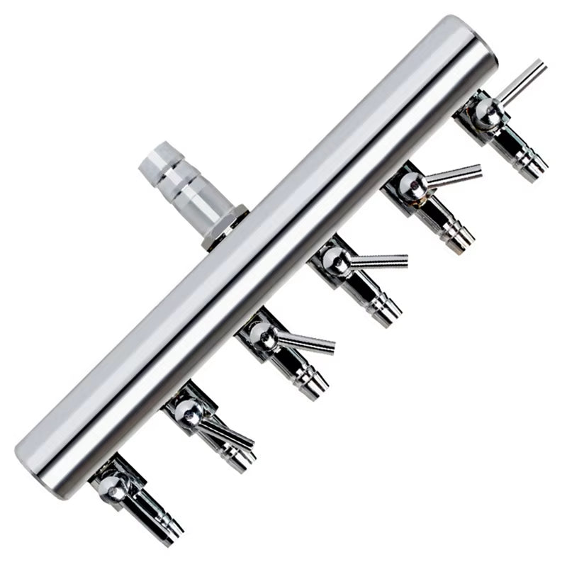 4/6/10 Ways Stainless Steel Air Flow Splitter Distributor Pump Valves for Aquarium