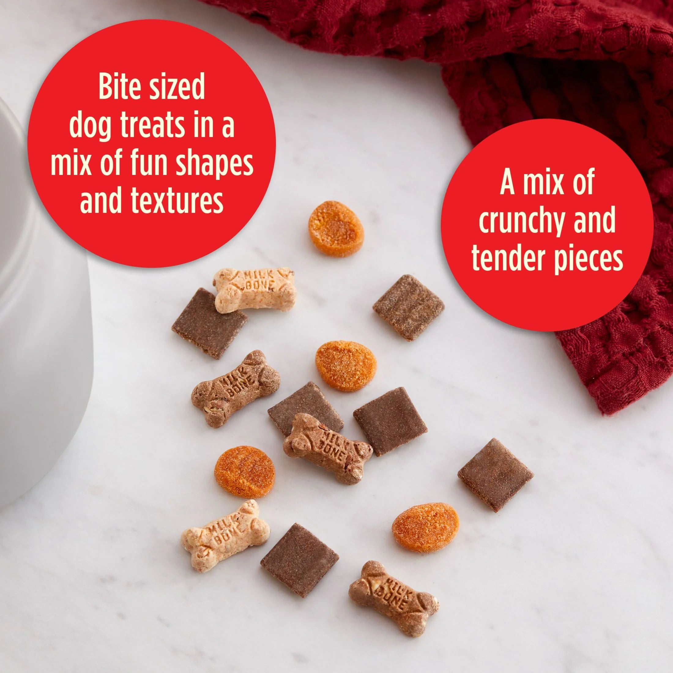 Milk Bone Trail Mix with Real Beef & Sweet Potato, Crunchy & Chewy Dog Treats, 20 Oz