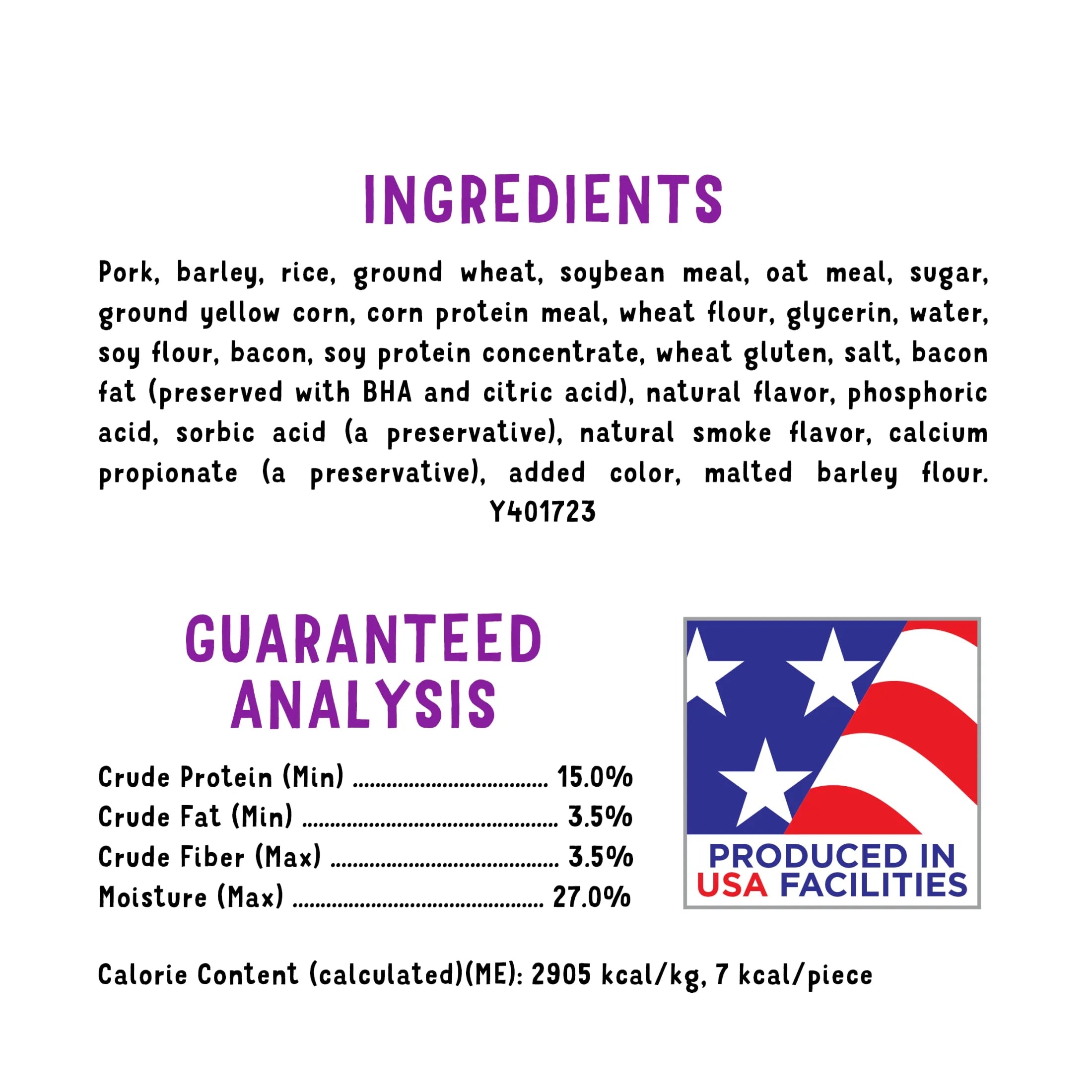 Purina  Strips Small Dog Treats Fun Size Original with Bacon Flavor Tender Chews, 6 Oz Pouch