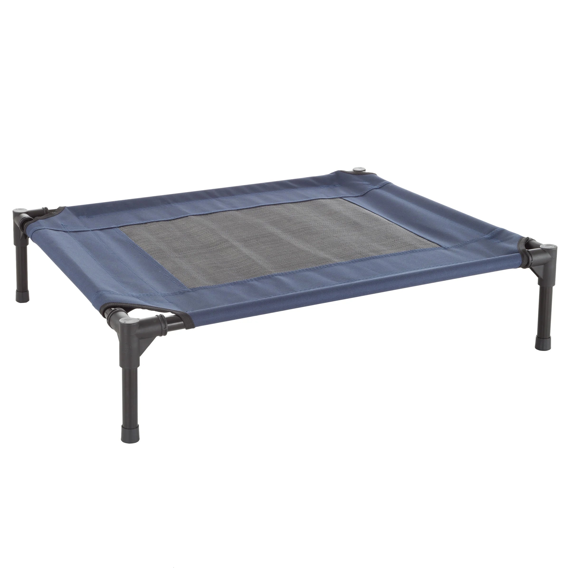 30X24 Portable Elevated Pet Bed with Non-Slip Feet - Dog Bed for Pets up to 50Lbs (Blue)