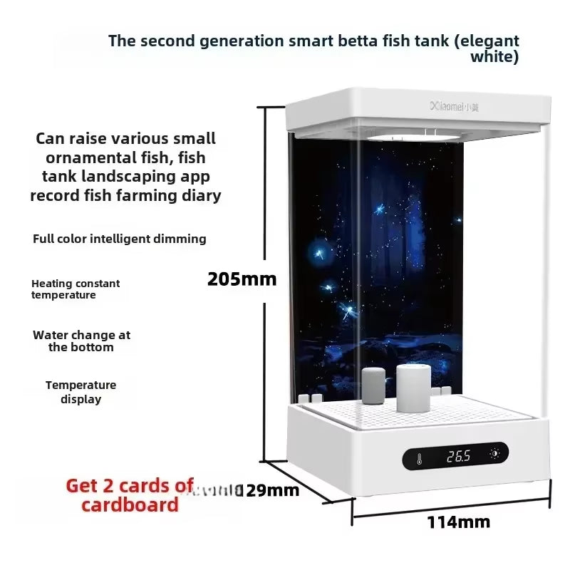 Smart Betta Dedicated Fish Tank Desktop Mini Small Ecological Self-Circulating Desk Aquarium Fish Tank