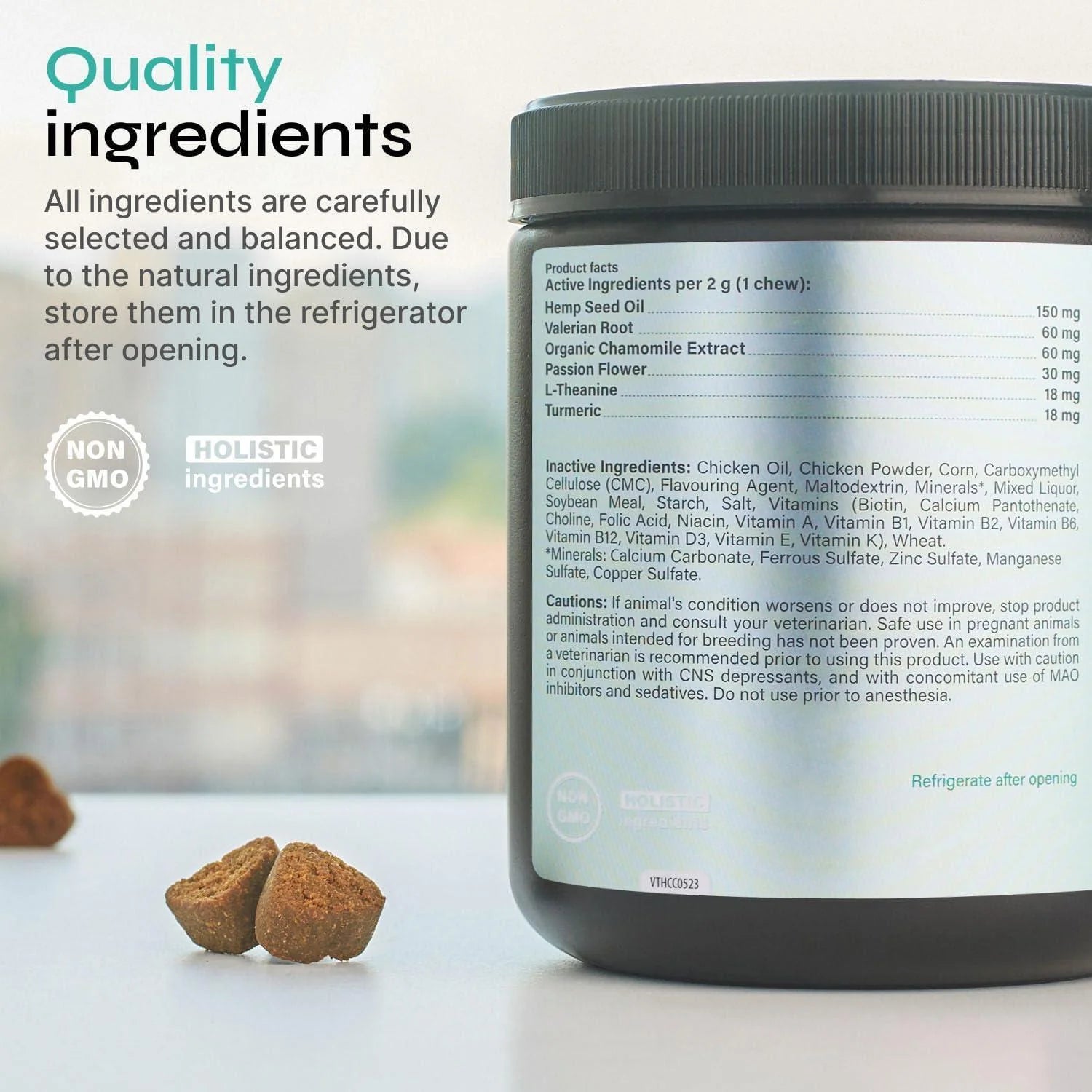 Calming Chews for Dogs Anxiety Relief Chicken Flavor Soft Treats for Storms