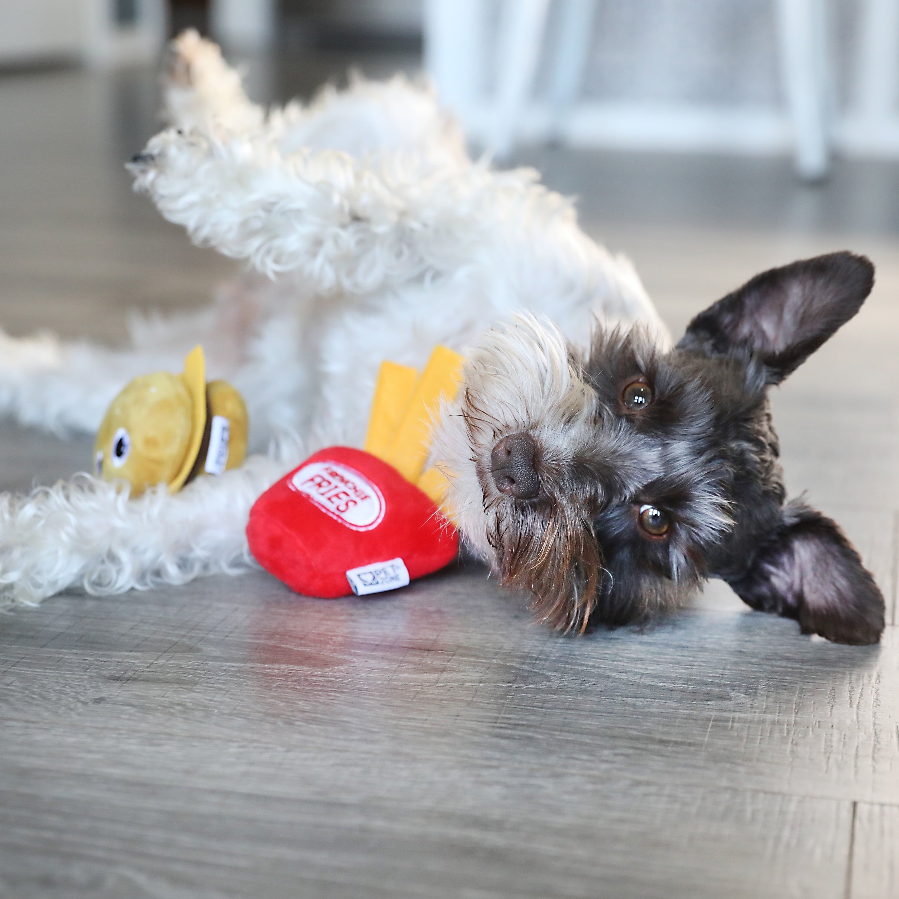 Happy Meal Plush Squeaky Dog Toys for Small Dogs, 2 Pack