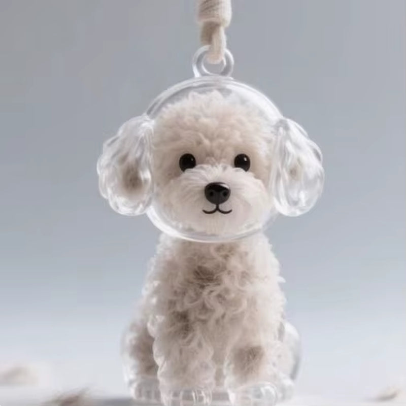Dogs Hair Storage Pendant Cute Keychain Bag Pendant Couple Car Key Chains Jewelry Souvenir Collection Gift Decor Dog Accessories