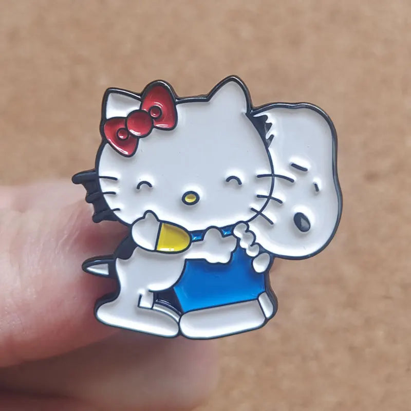 Sanrio Snoopy Enamel Pins Peanuts Brooches Cute Dog Lapel Badges