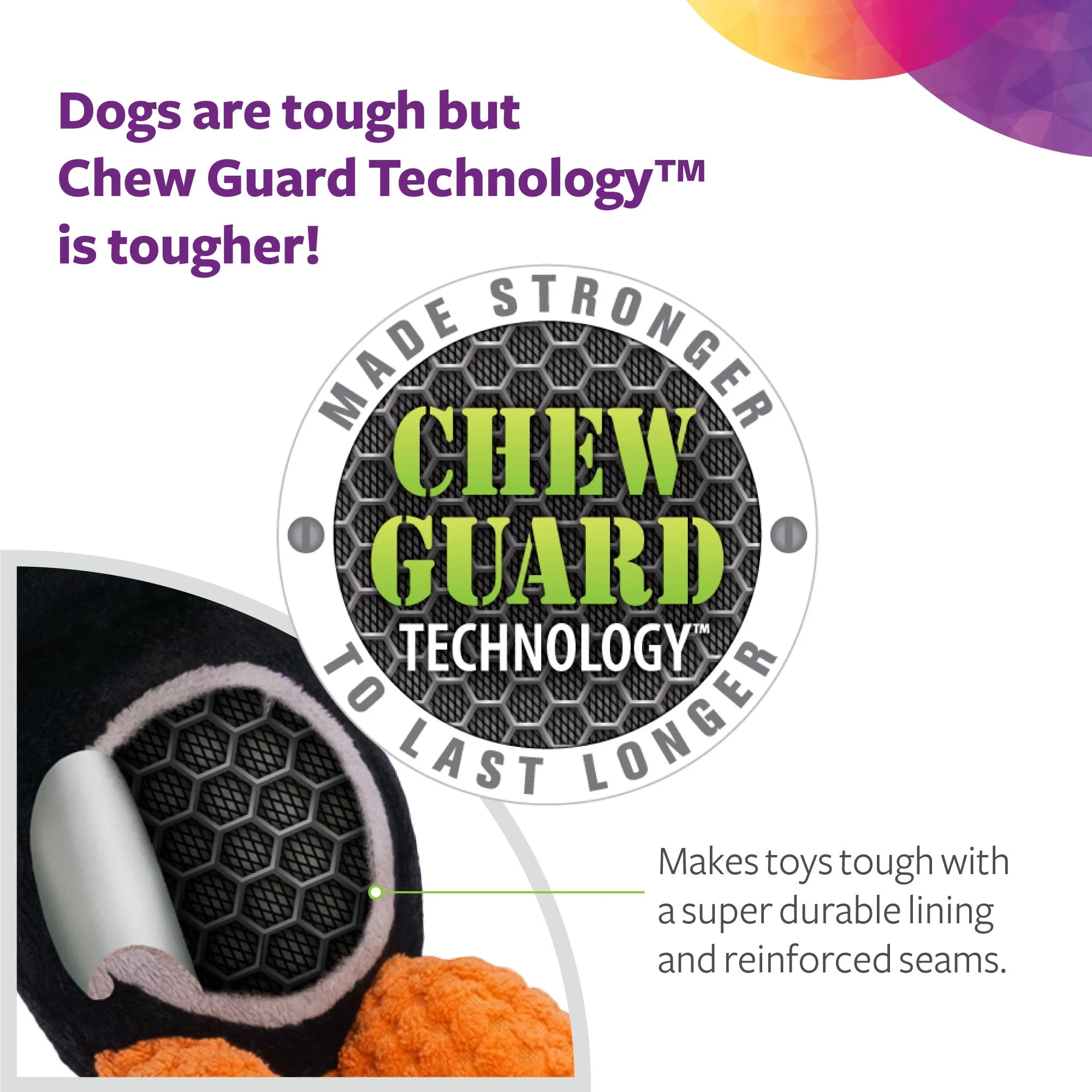 Donut Squeaky Plush Chew Guard Dog Toy, Small